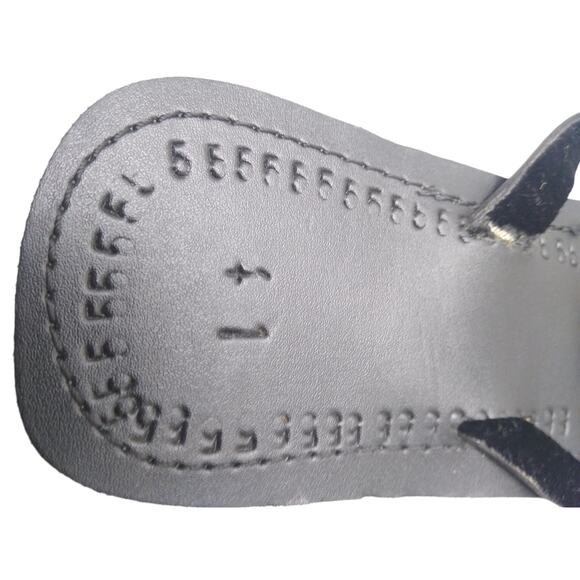 Masaai Leather African Beaded Black Sandals Size 7 - Picture 7 of 8